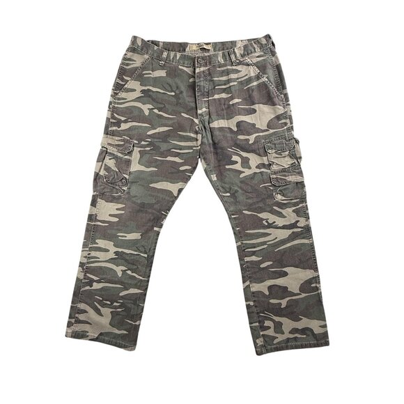 Wrangler Jeans Co Cargo Pants Mens 38x30 Camouflage Camo Multi Pocket Outdoor - Picture 1 of 16